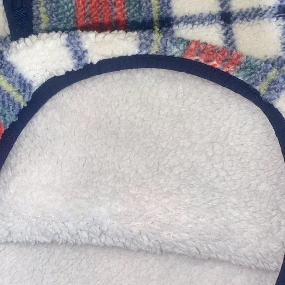 Vineyard Vines Christmas Plaid 1/2 Zip Fleece Size 6